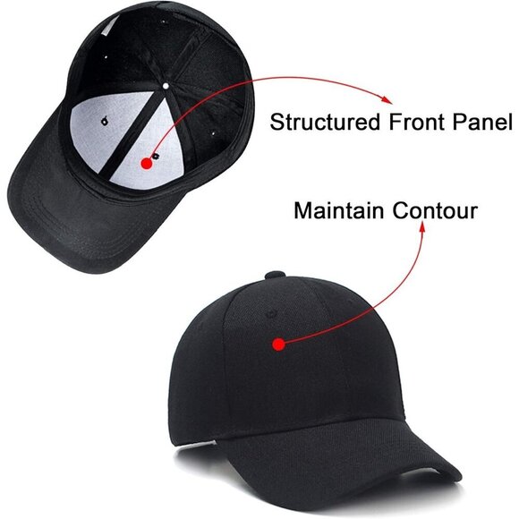 2 Packs Wine Red+black Baseball Cap Golf Dad Hat For Men And Women main image 4